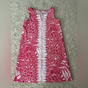 Girls Size Large Pappagallo Pink Floral Sleeveless Dress by